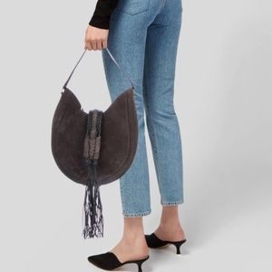 Altuzarra Ghianda Knot Hobo Suede Bag (Charcoal)